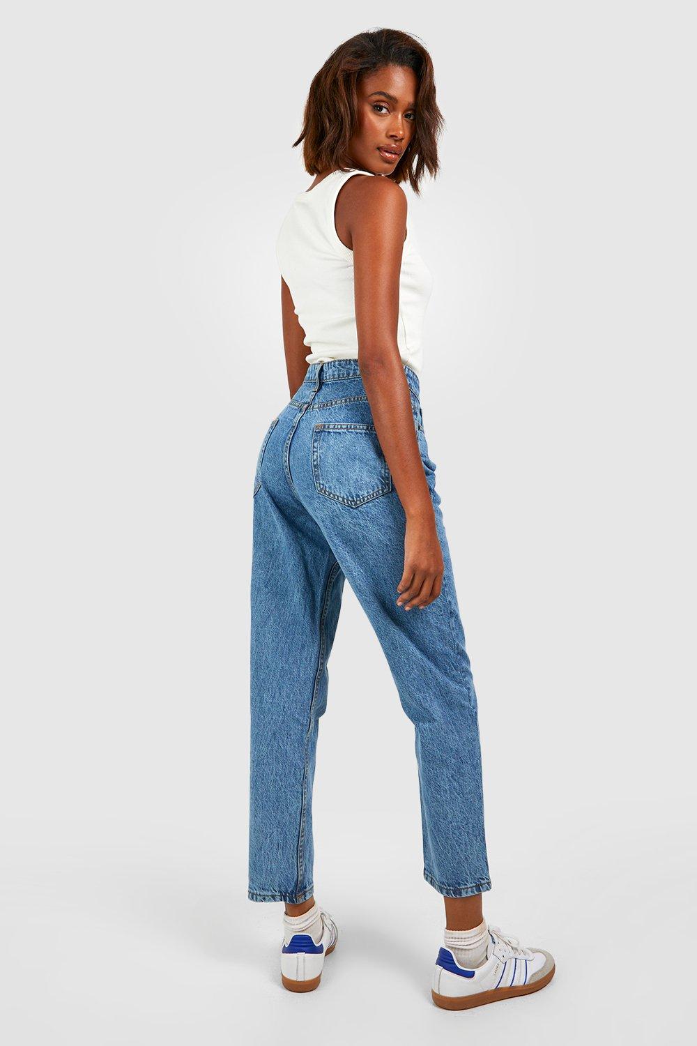 Topshop acid store wash mom jeans